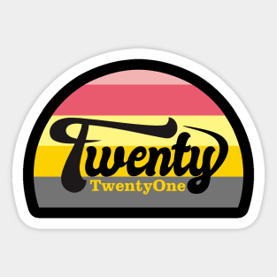 2021 Colorful Font Display Sticker